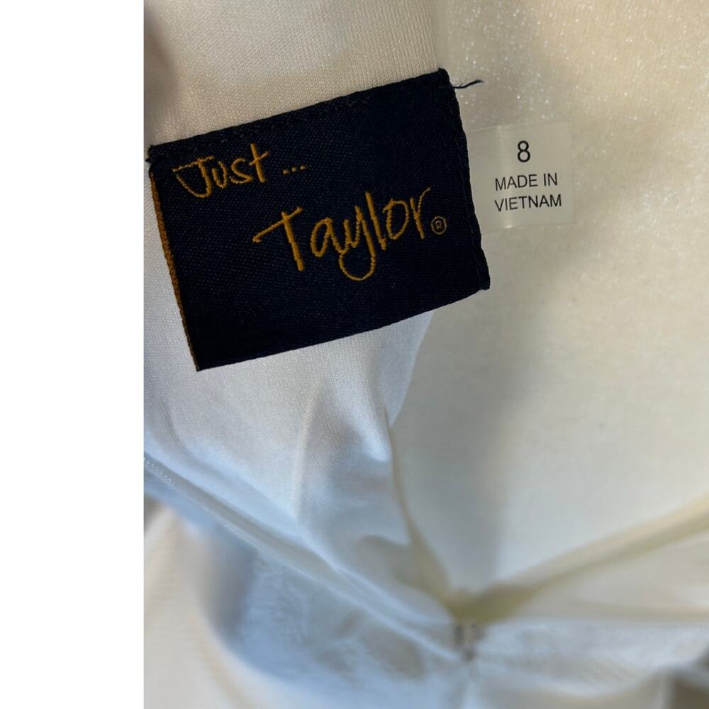 Just Taylor Women's Size 8 White Floral Fit & Flare Inverted Pleat Dress #0246 - Picture 8 of 14
